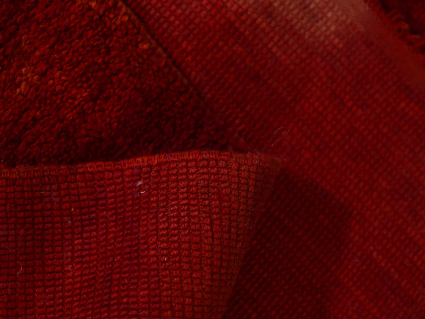 Vintage Moroccan Red Wool Rug - Handmade with Soft Wool 5x8 - C11