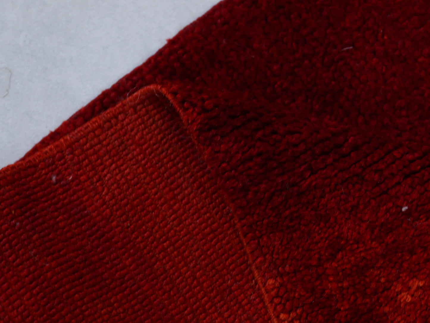 Vintage Moroccan Red Wool Rug - Handmade with Soft Wool 5x8 - C11