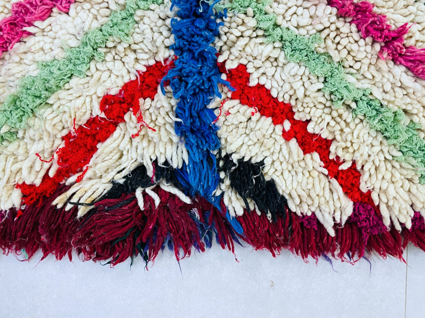 Vintage Moroccan Boucherouite Rug 3x7 - TB3
