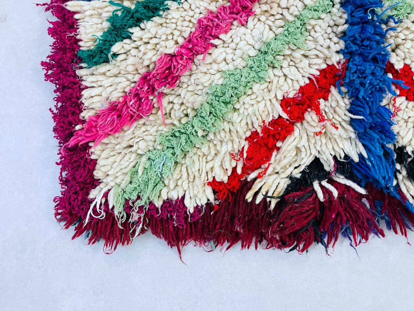 Vintage Moroccan Boucherouite Rug 3x7 - TB3
