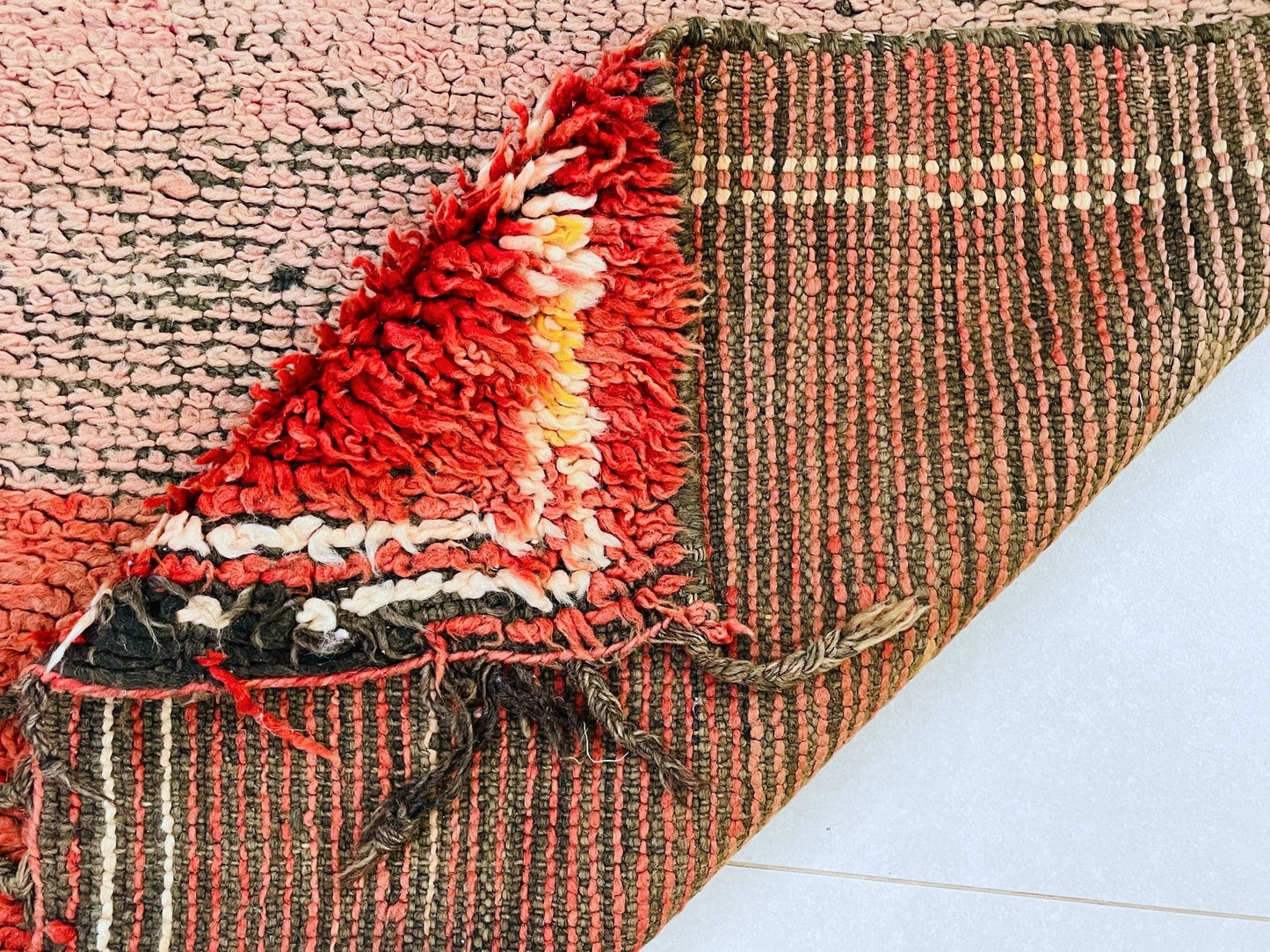 Vintage Moroccan Boucherouite Rug 3x7 - TB4