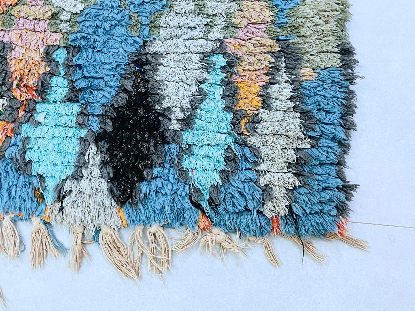 Vintage Moroccan Boucherouite Rug 3x7 - TB5