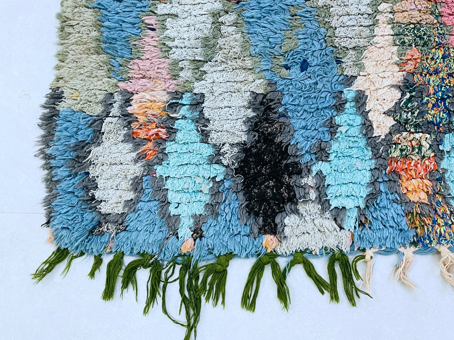Vintage Moroccan Boucherouite Rug 3x7 - TB5