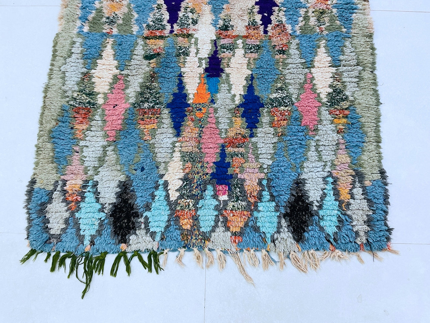 Vintage Moroccan Boucherouite Rug 3x7 - TB5