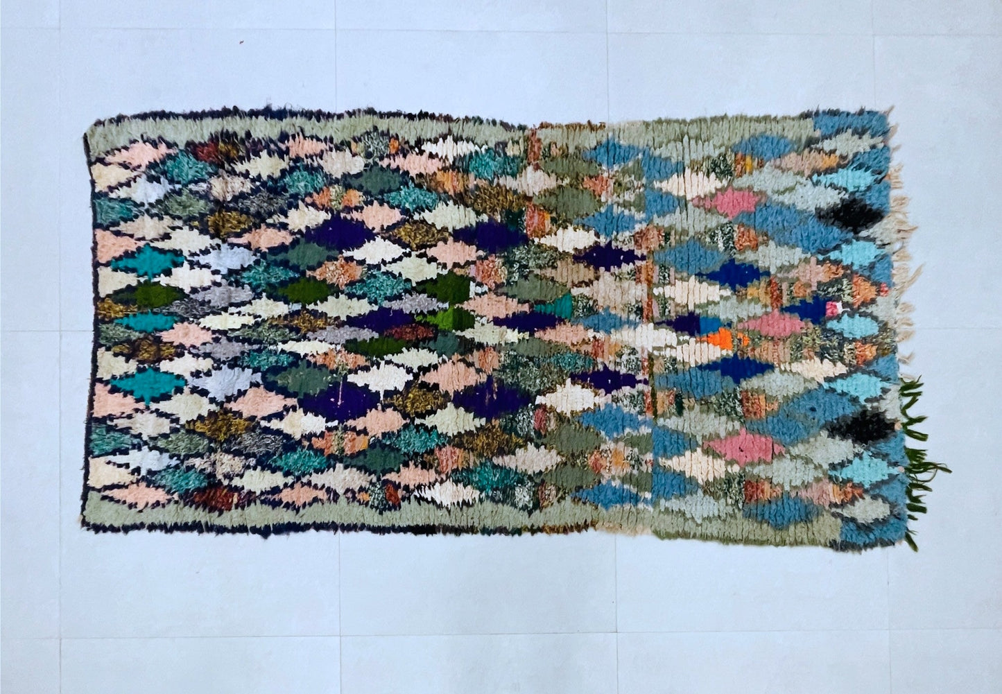 Vintage Moroccan Boucherouite Rug 3x7 - TB5