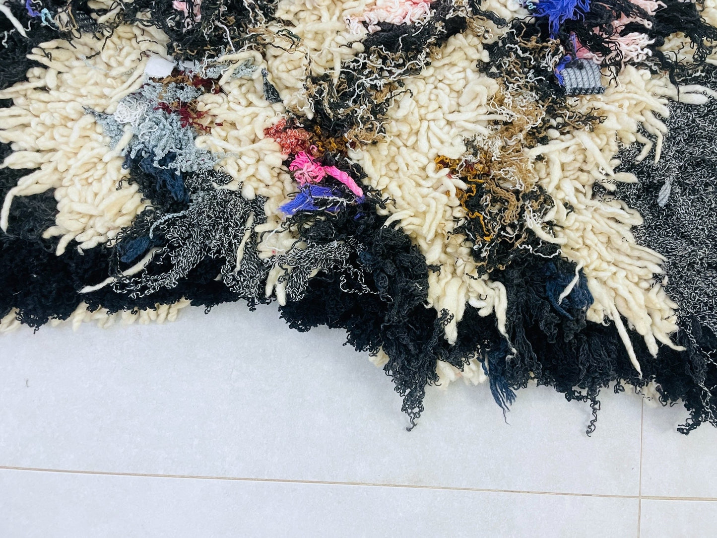 Vintage Moroccan Boucherouite Rug 2x6 - TB7