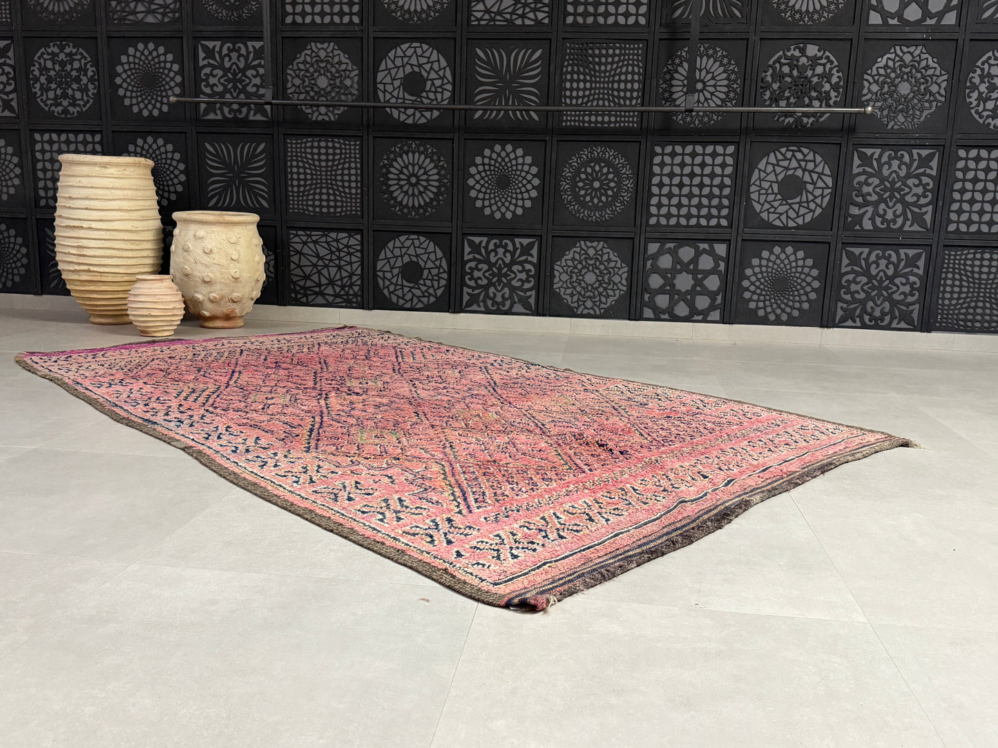 Vintage Pink Moroccan Rug 6x11 - F66