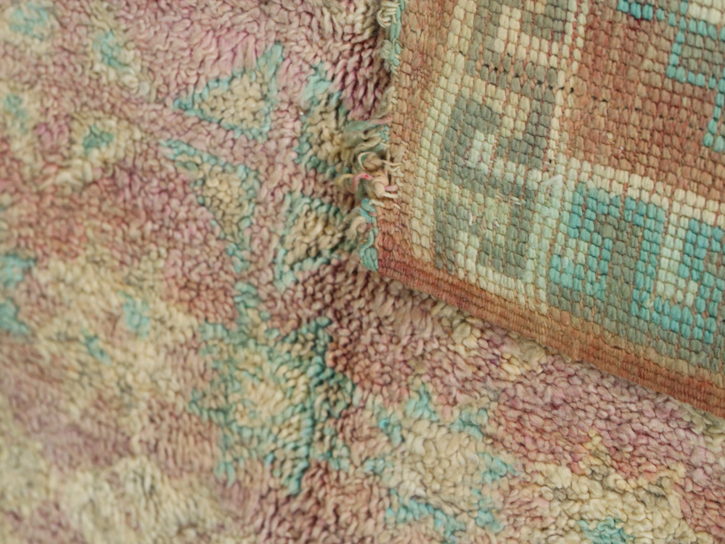 Vintage Moroccan Rug - Handwoven Wool Carpet 6x9 - C58