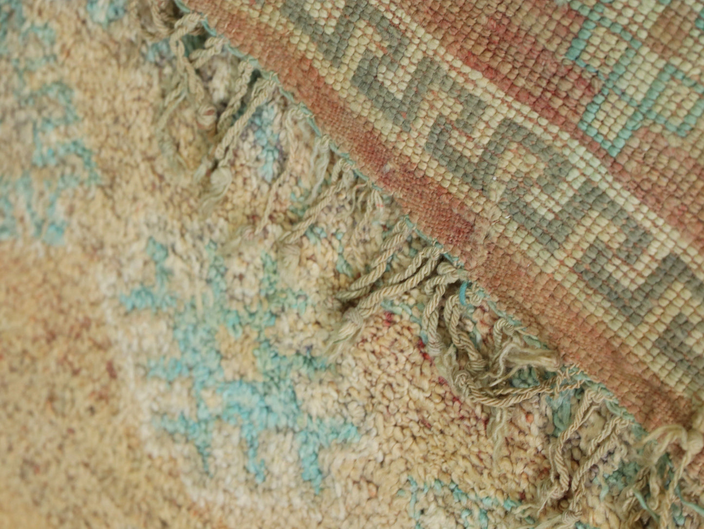 Vintage Moroccan Rug - Handwoven Wool Carpet 6x9 - C58