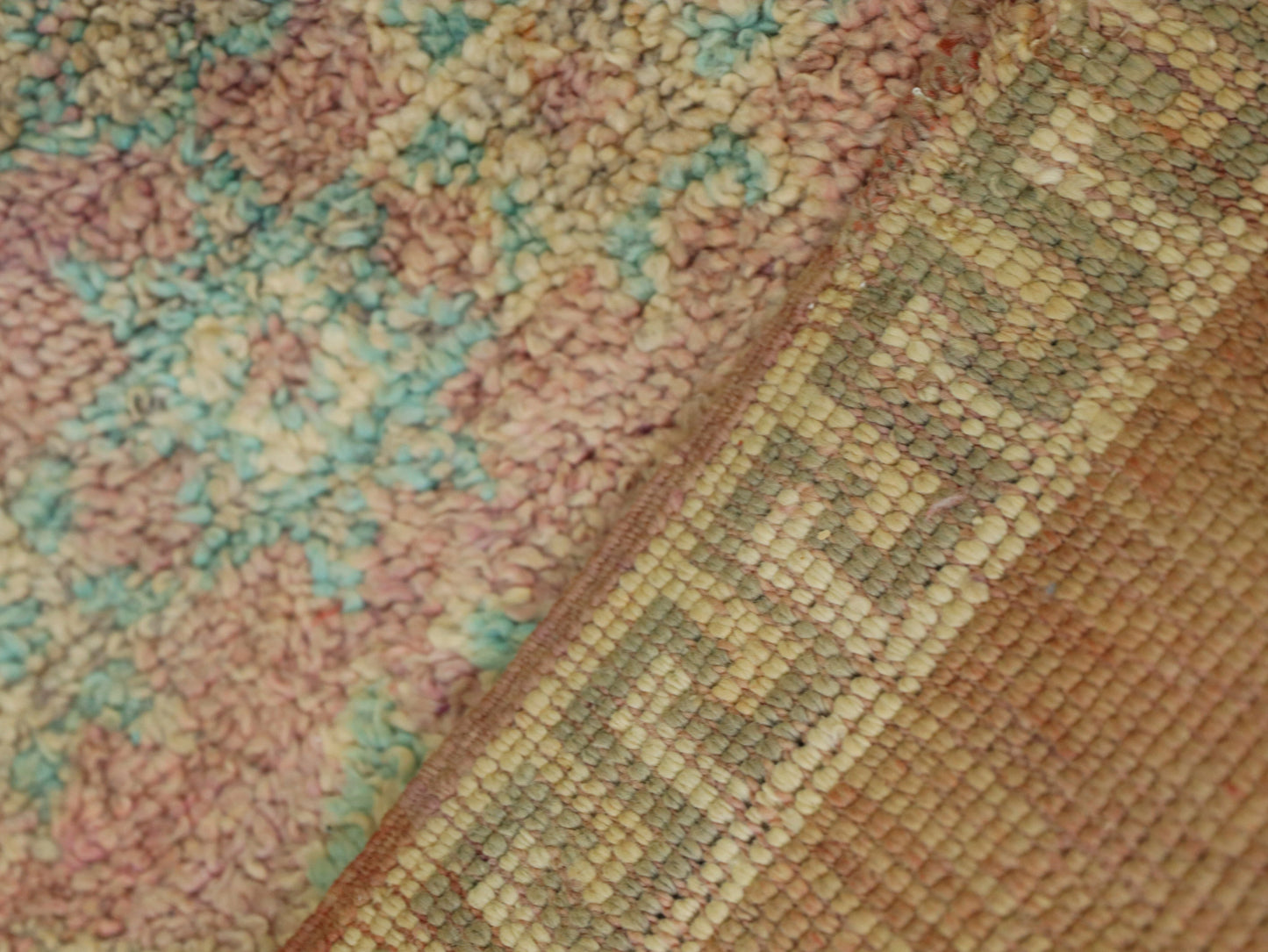 Vintage Moroccan Rug - Handwoven Wool Carpet 6x9 - C58