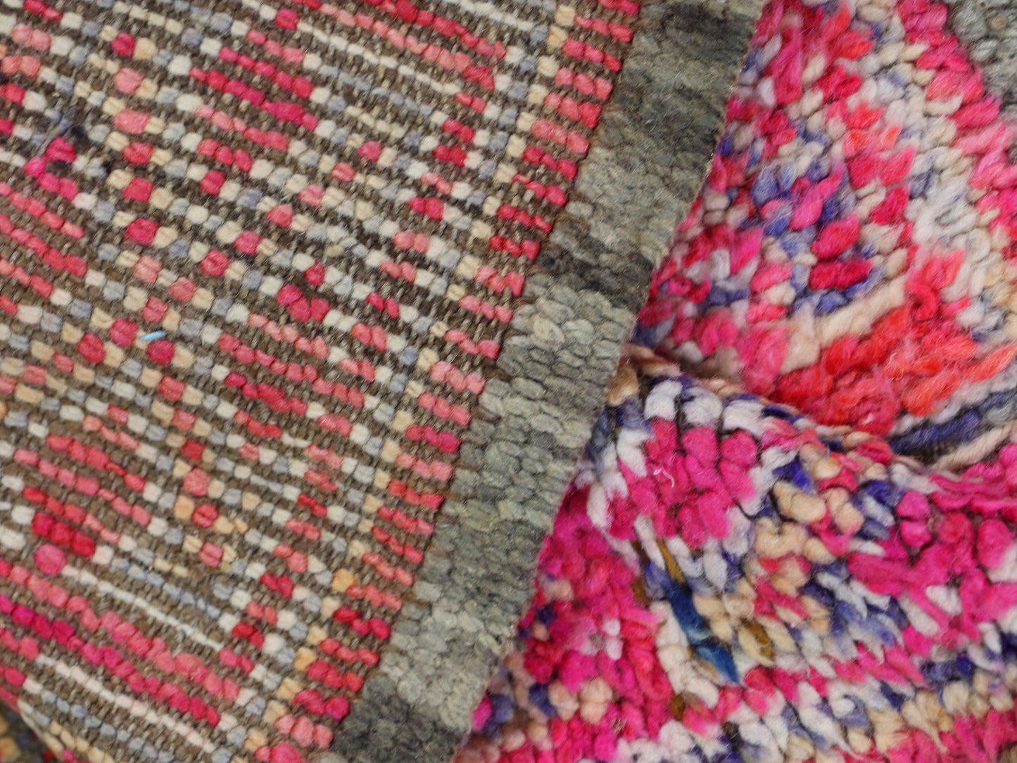 Vintage Moroccan rug , Wool Carpet 6x8 - C72
