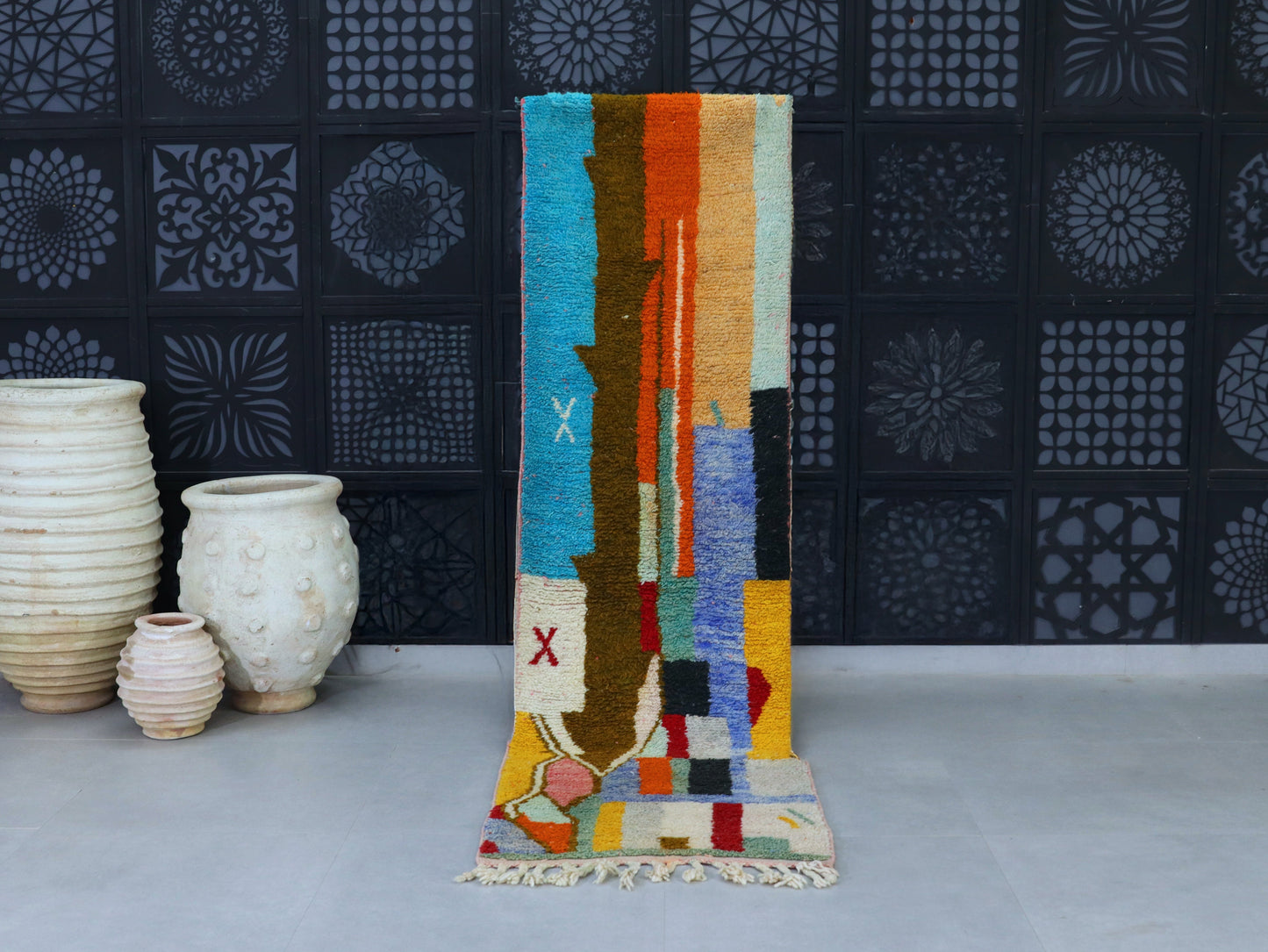 Runner moroccan rug 2x9 ft - A17