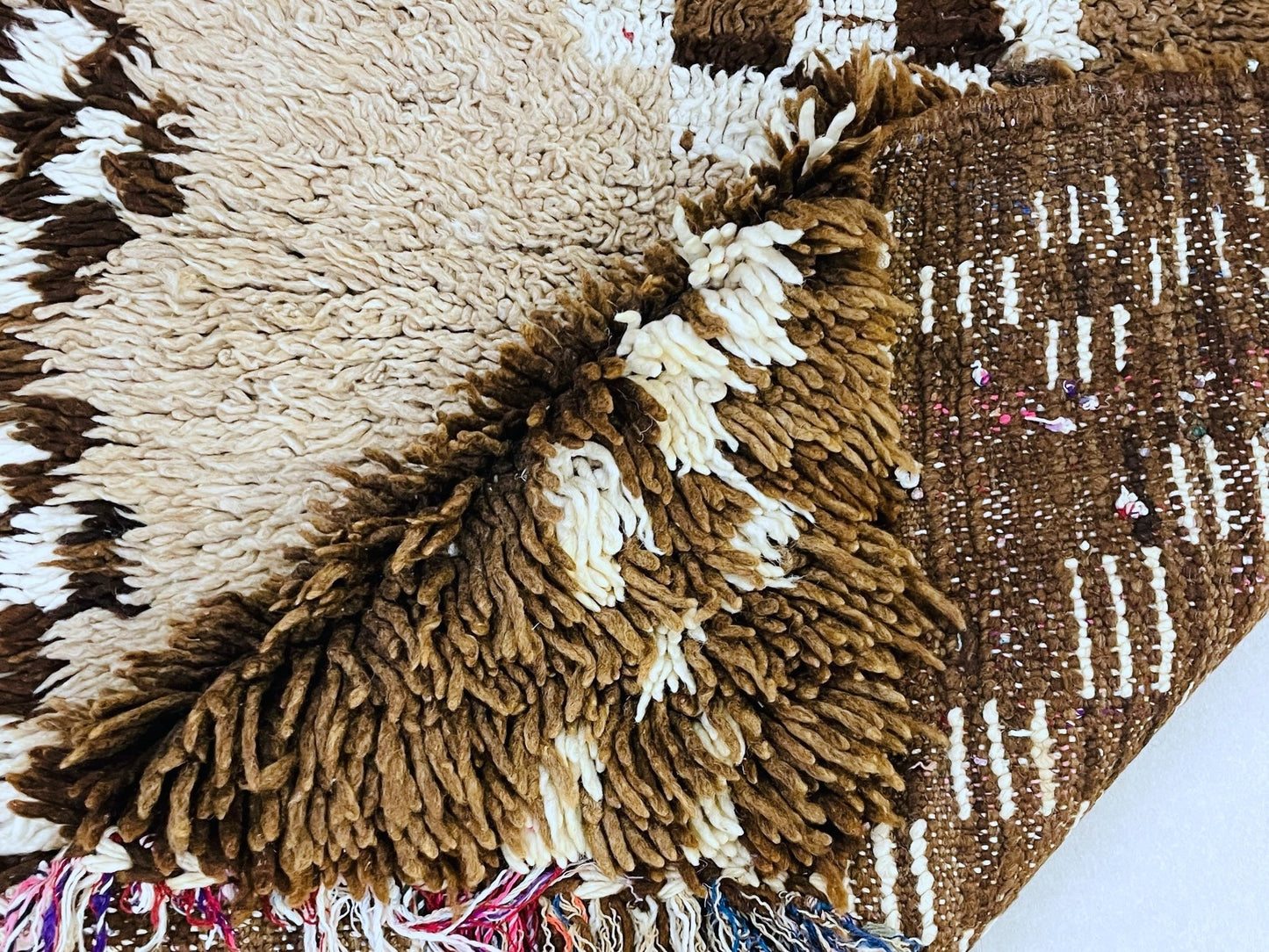 Vintage Moroccan Boucherouite Rug 2x7 ft - BN5