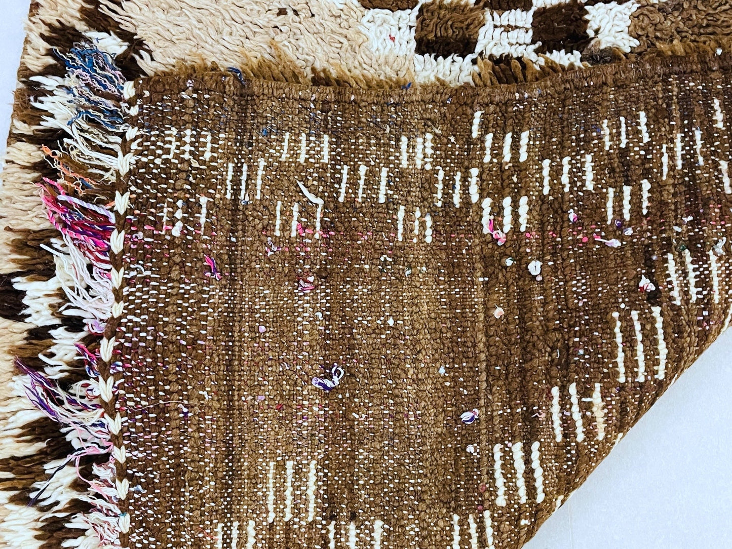 Vintage Moroccan Boucherouite Rug 2x7 ft - BN5