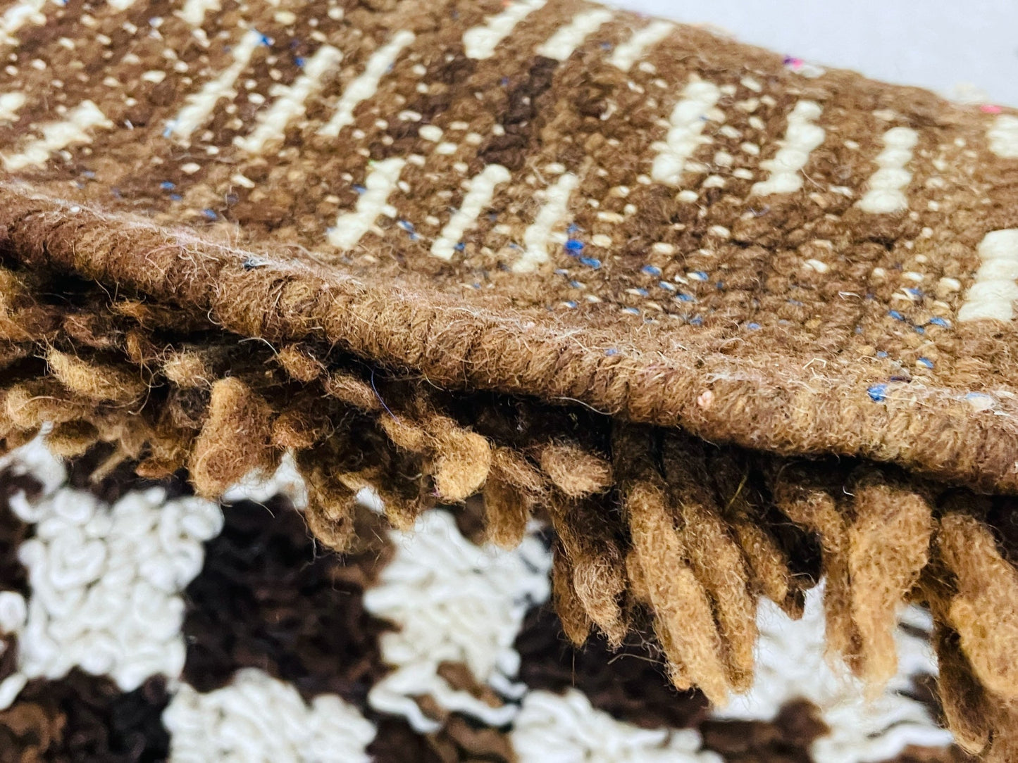 Vintage Moroccan Boucherouite Rug 2x7 ft - BN5