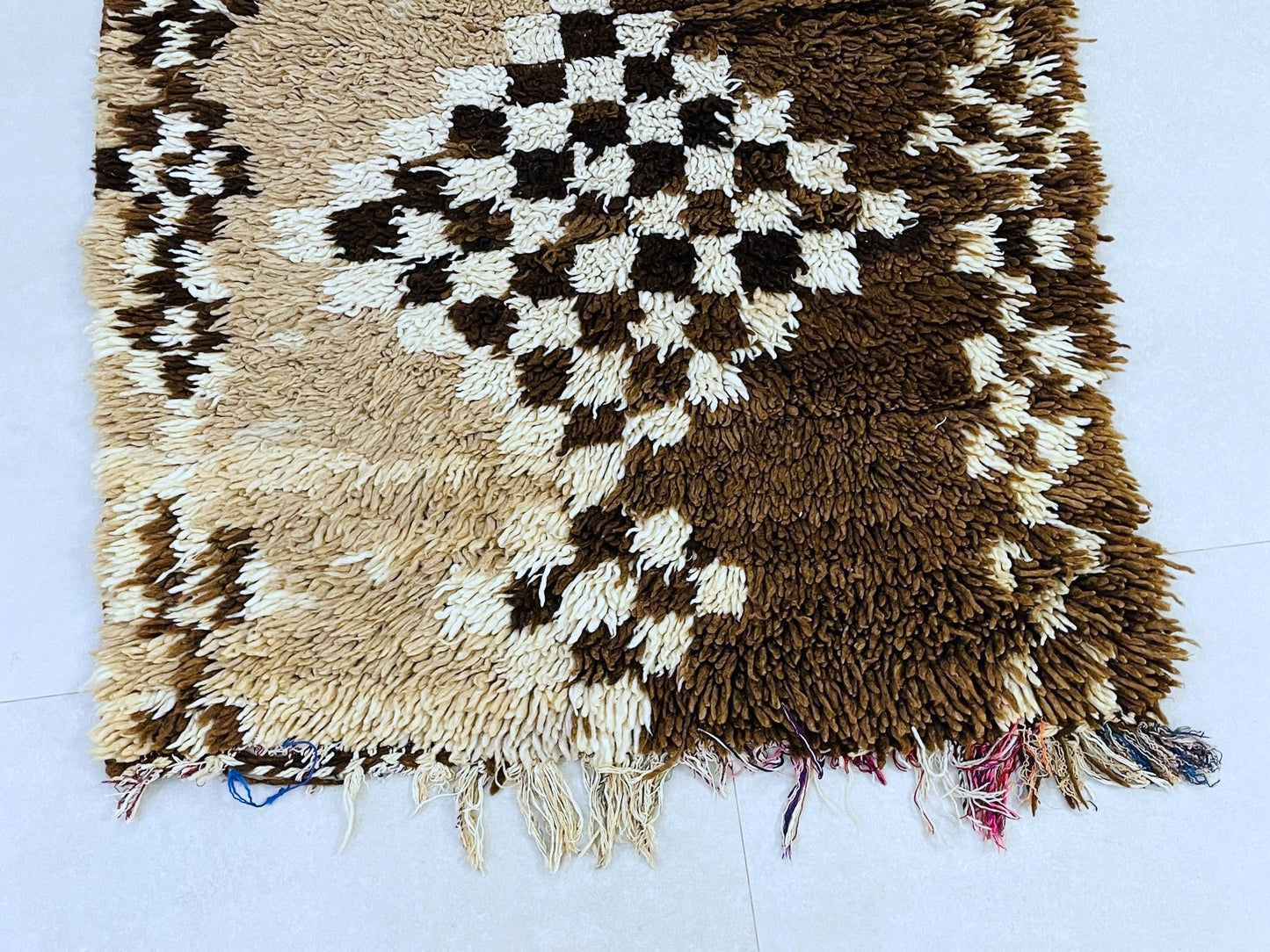 Vintage Moroccan Boucherouite Rug 2x7 ft - BN5