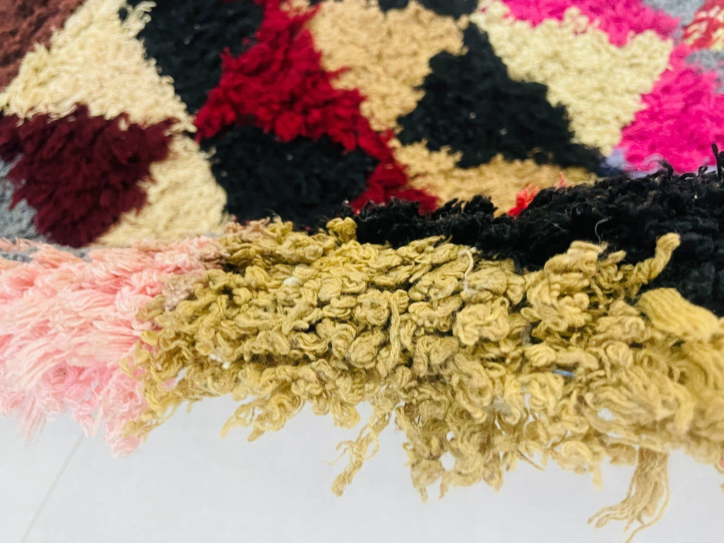 Vintage Moroccan Boucherouite Rug 2x6 ft - BN7