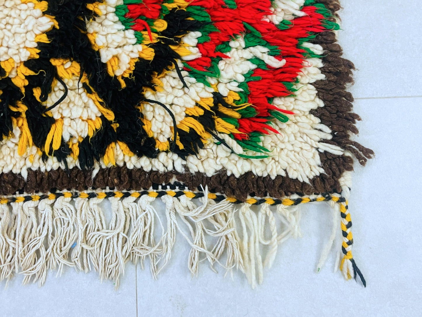 Vintage Moroccan Boucherouite Rug 2x6 ft - BN3