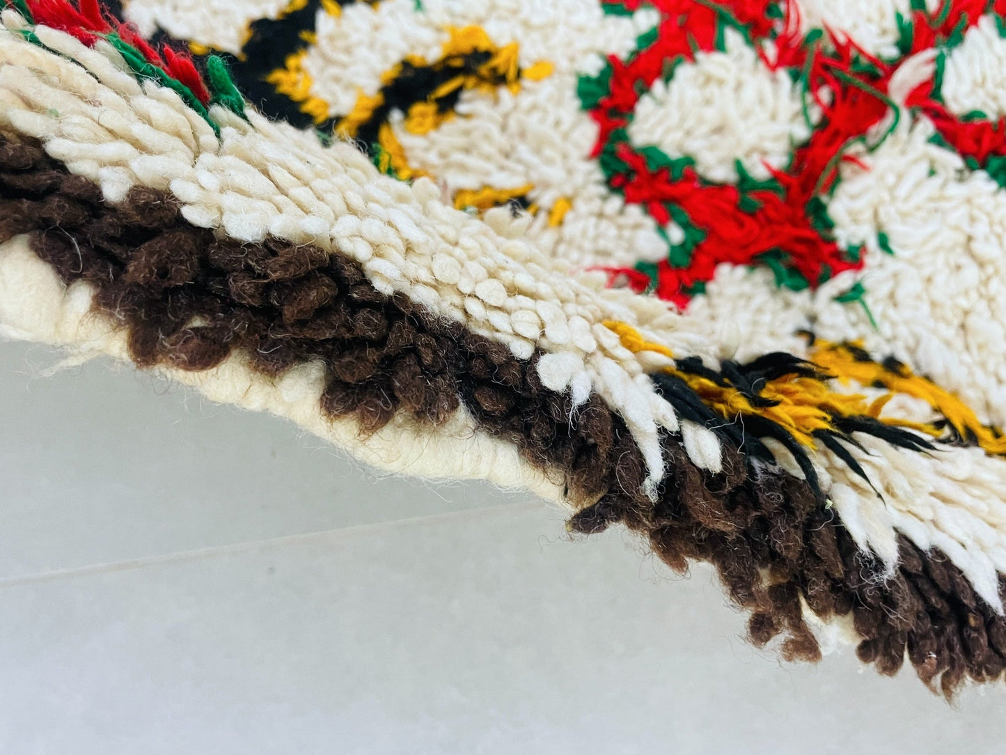 Vintage Moroccan Boucherouite Rug 2x6 ft - BN3