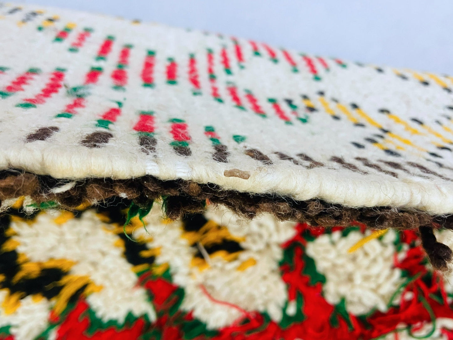 Vintage Moroccan Boucherouite Rug 2x6 ft - BN3