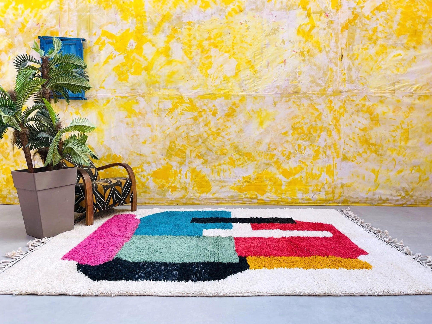 Abstract Moroccan rug - Beni ourain carpet