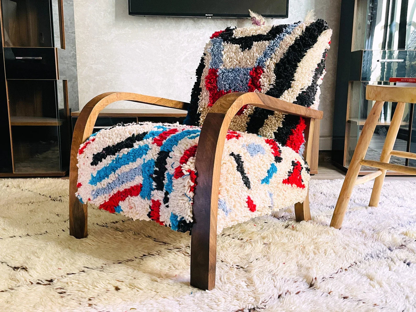 Custom walnut wood Chair