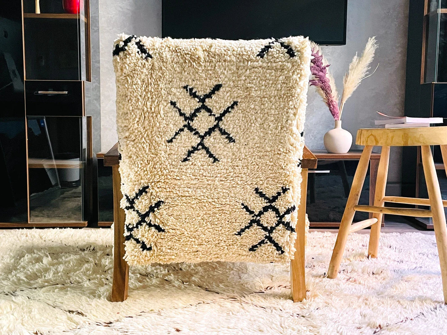 Custom walnut wood Chair