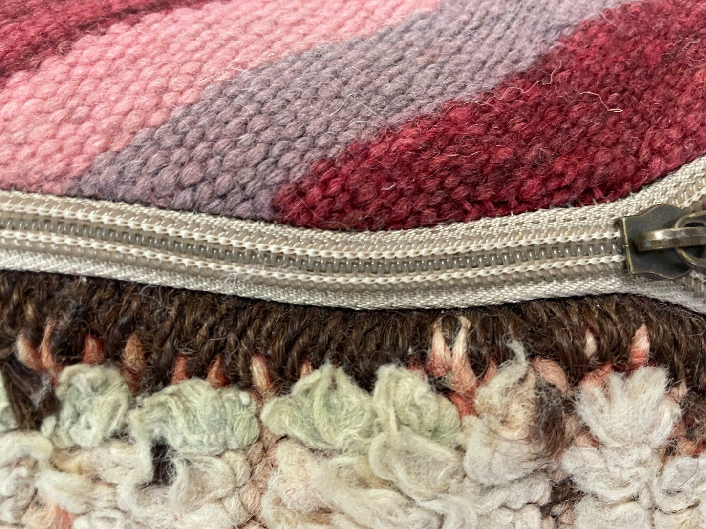 Round moroccan pouf cover - S36