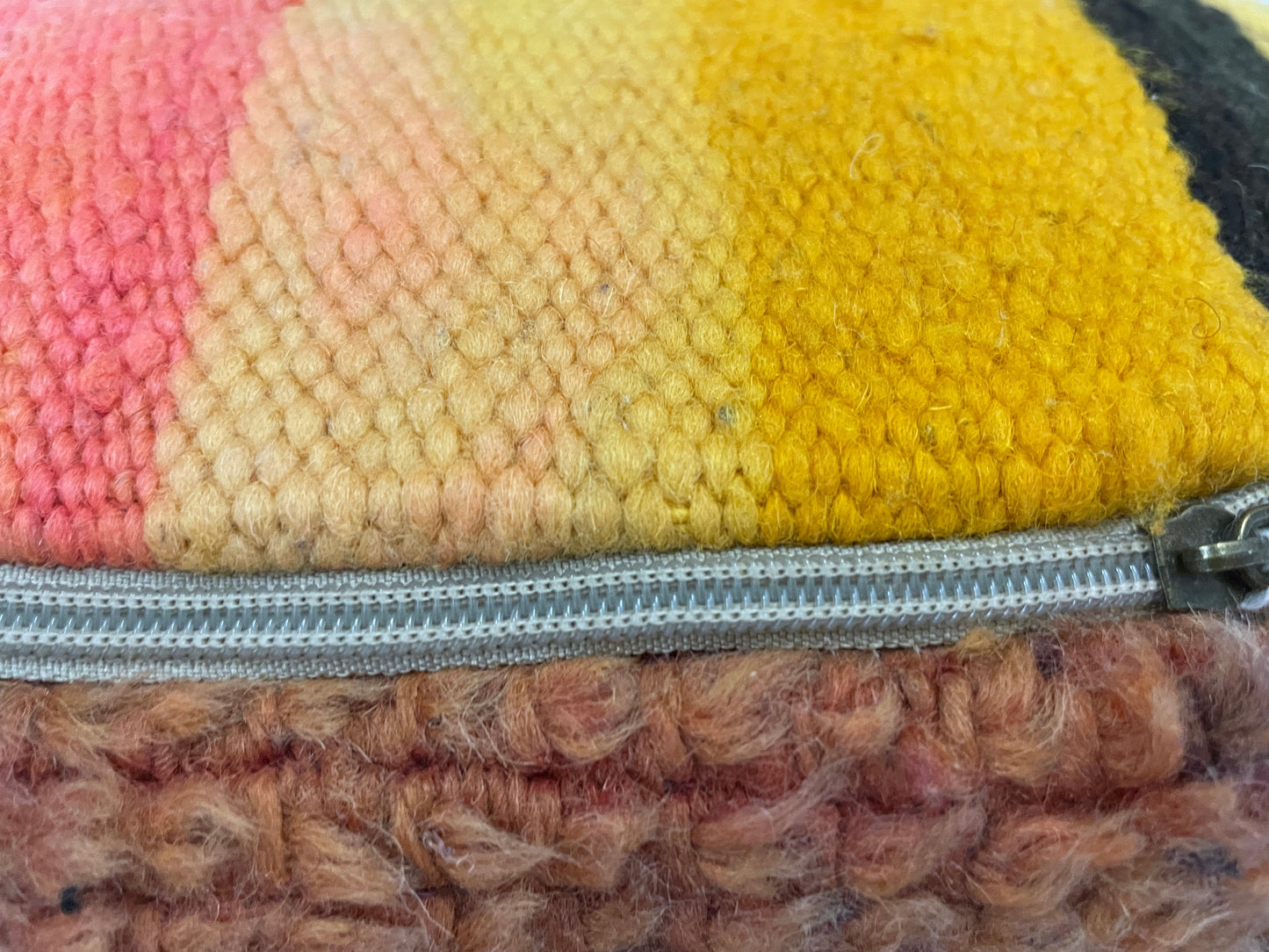 Round moroccan pouf cover - R52