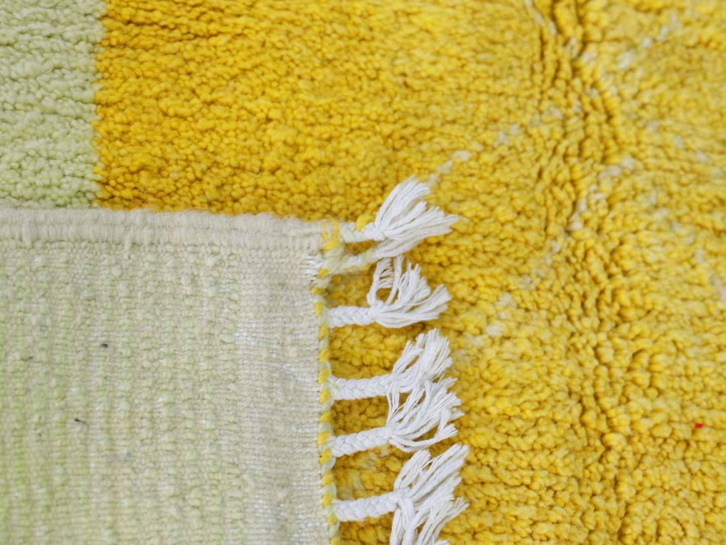 Yellow Moroccan Beni Ourain Rug 5x6 - A92