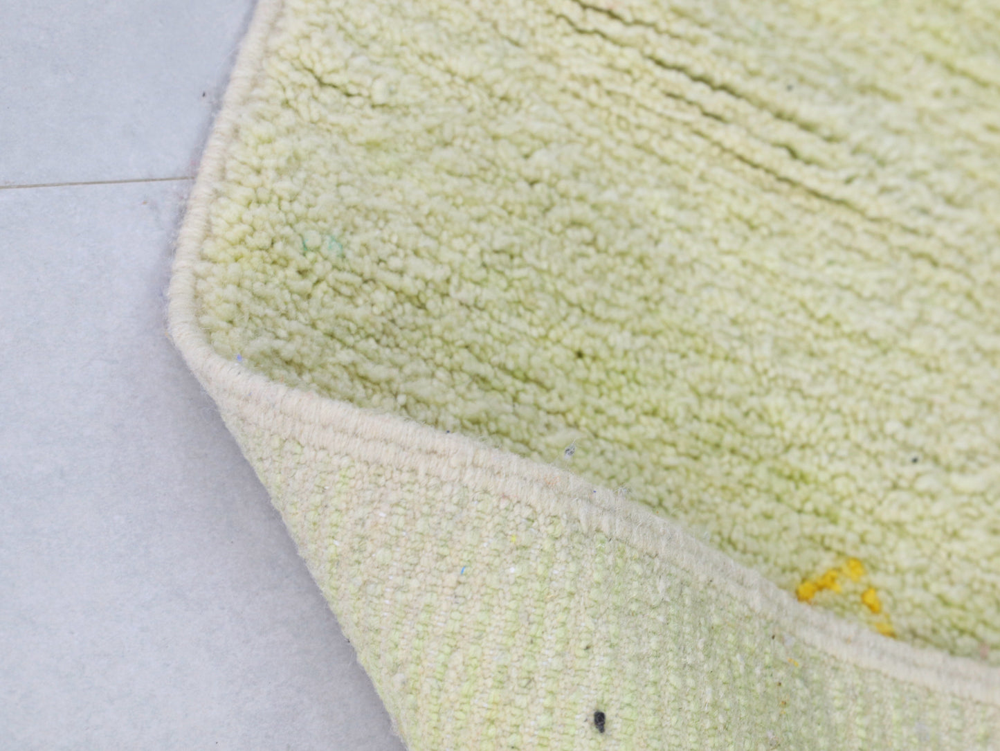 Yellow Moroccan Beni Ourain Rug 5x6 - A92