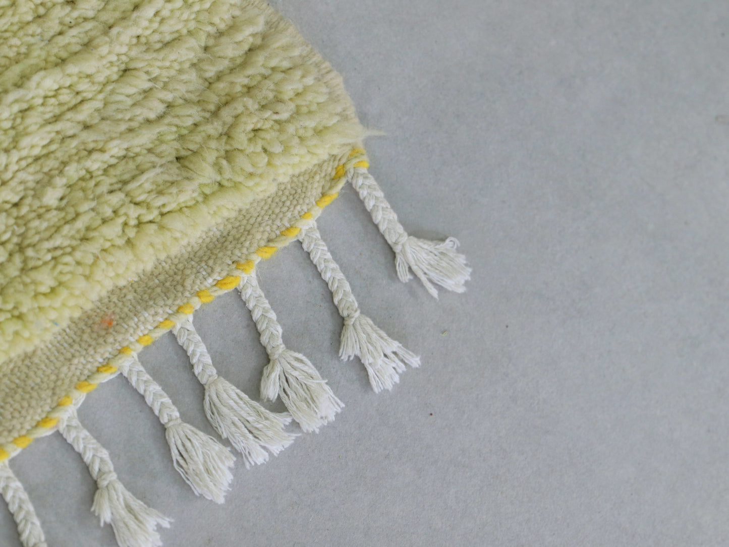Yellow Moroccan Beni Ourain Rug 5x6 - A92