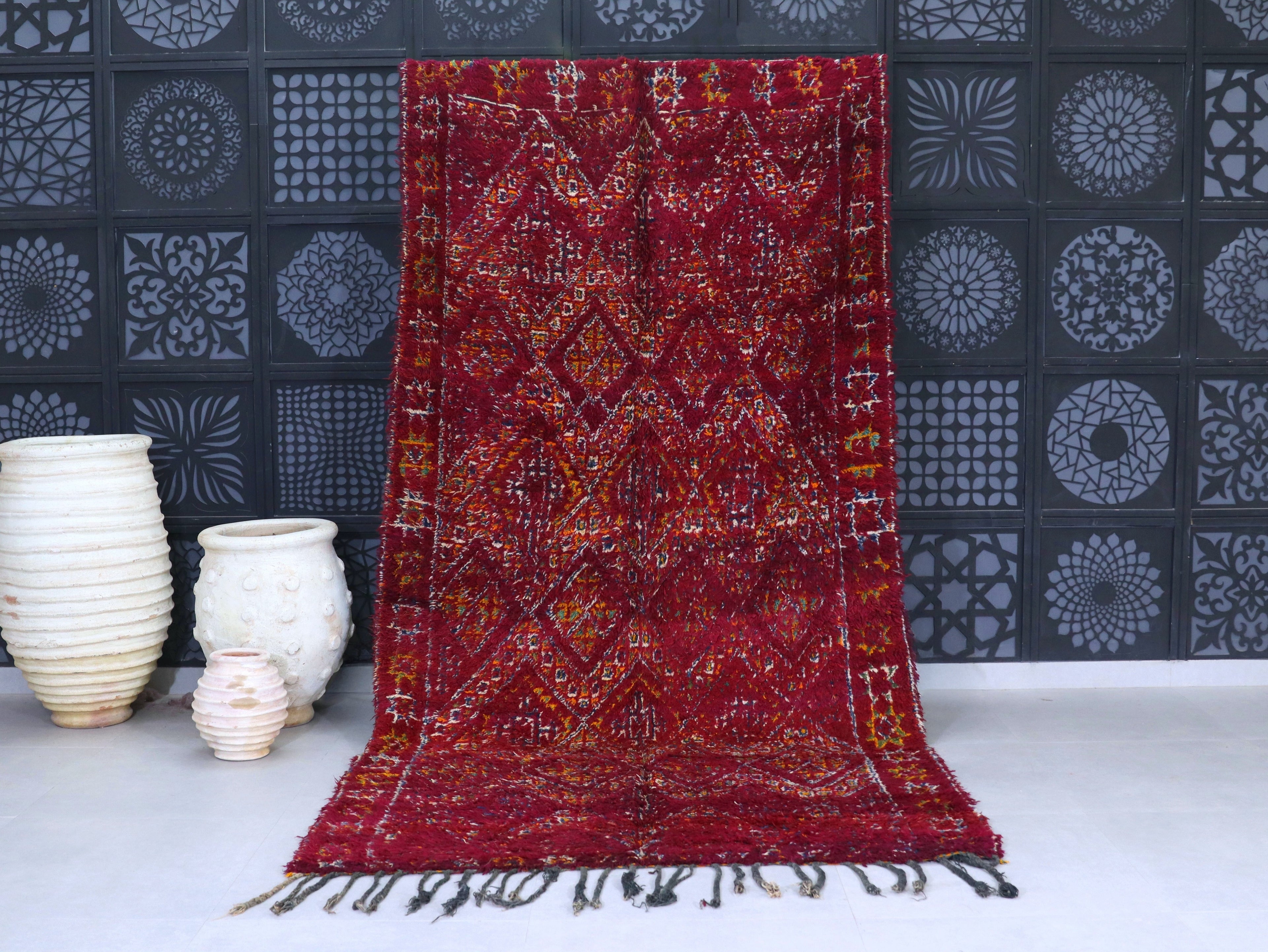 Vintage Handmade Moroccan Rug 6x11 - Soft Wool Berber Rug - C19