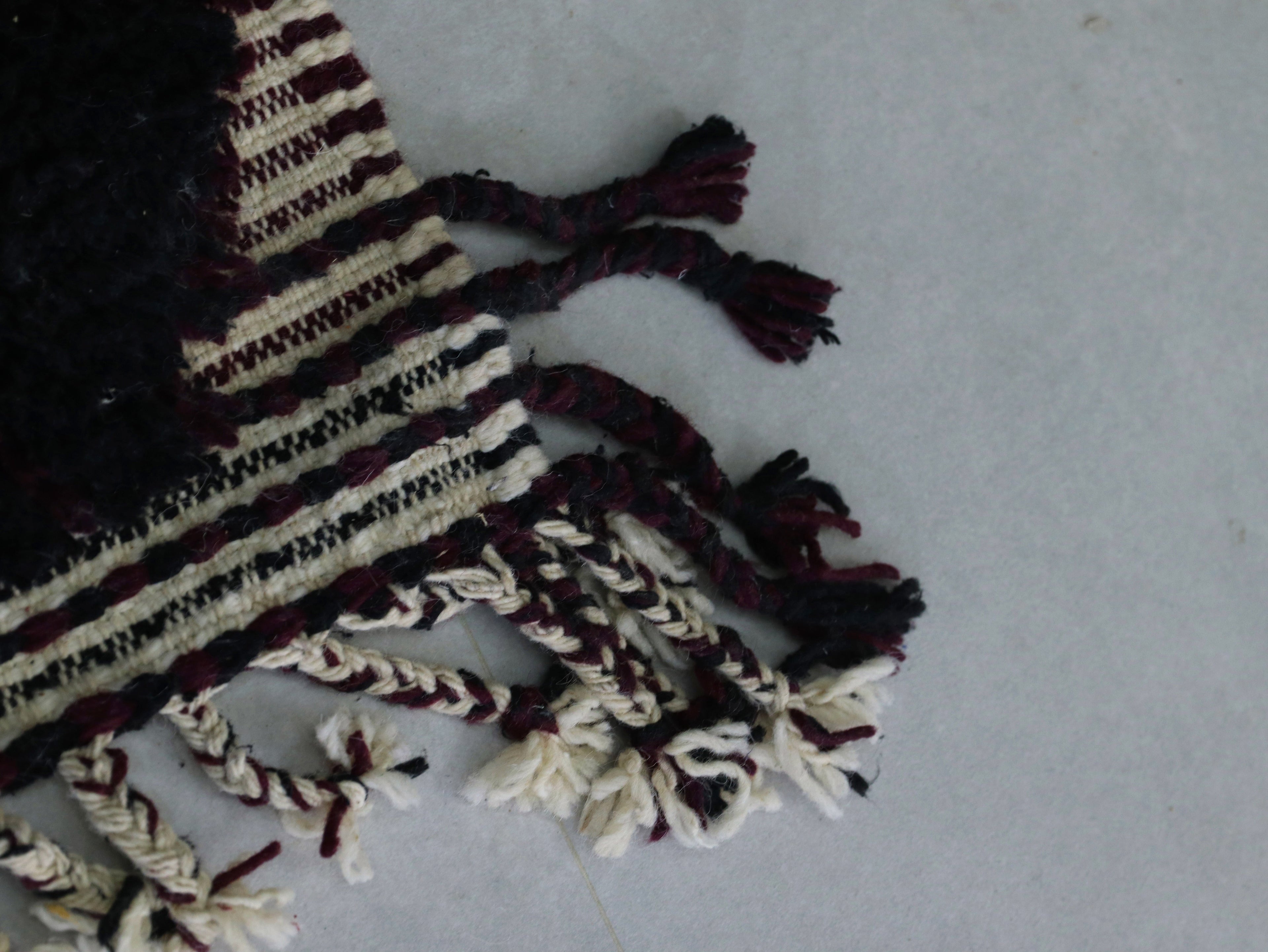 Black Beni Ourain Rug 4x6 - A99