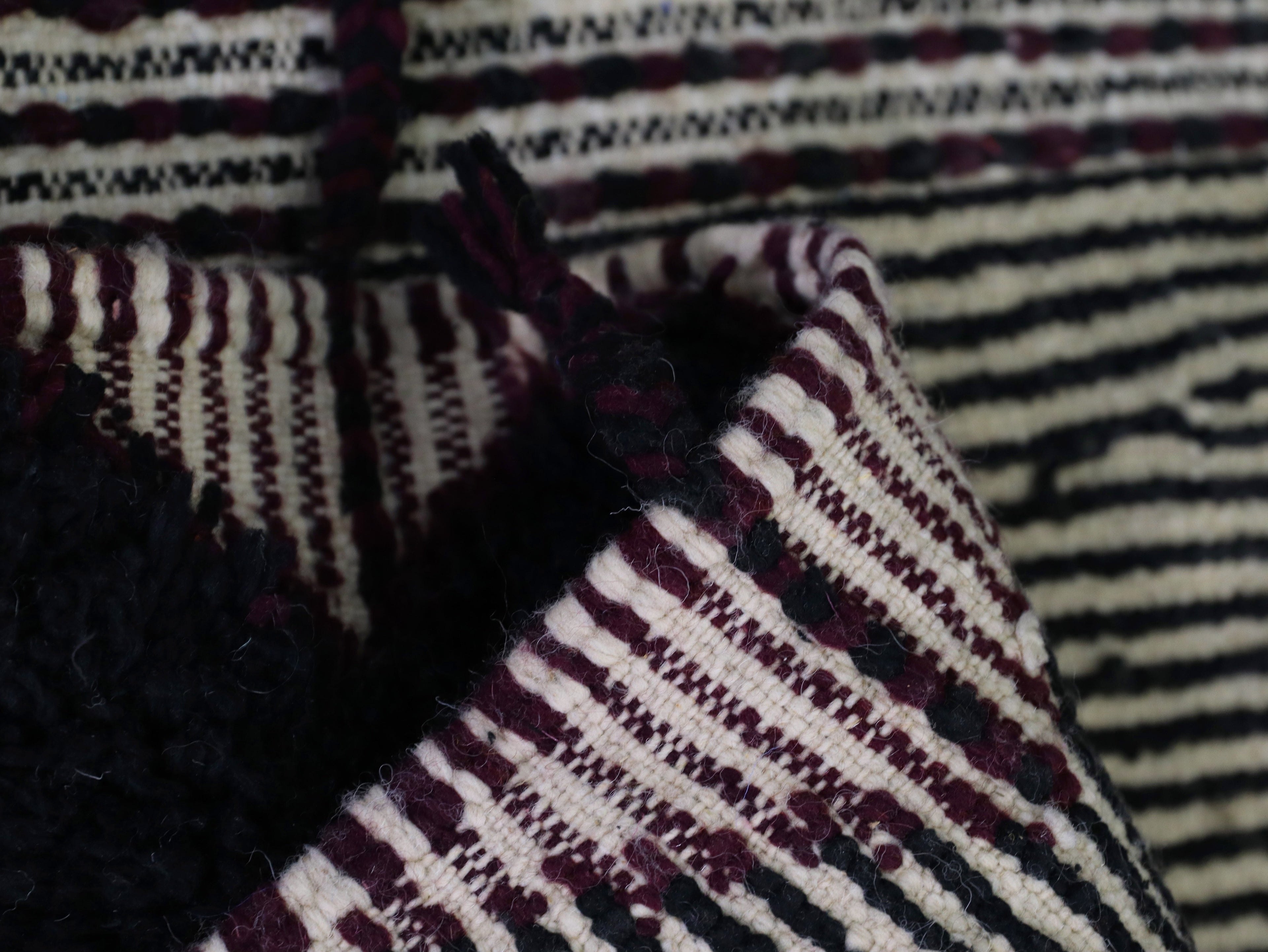 Black Beni Ourain Rug 4x6 - A99