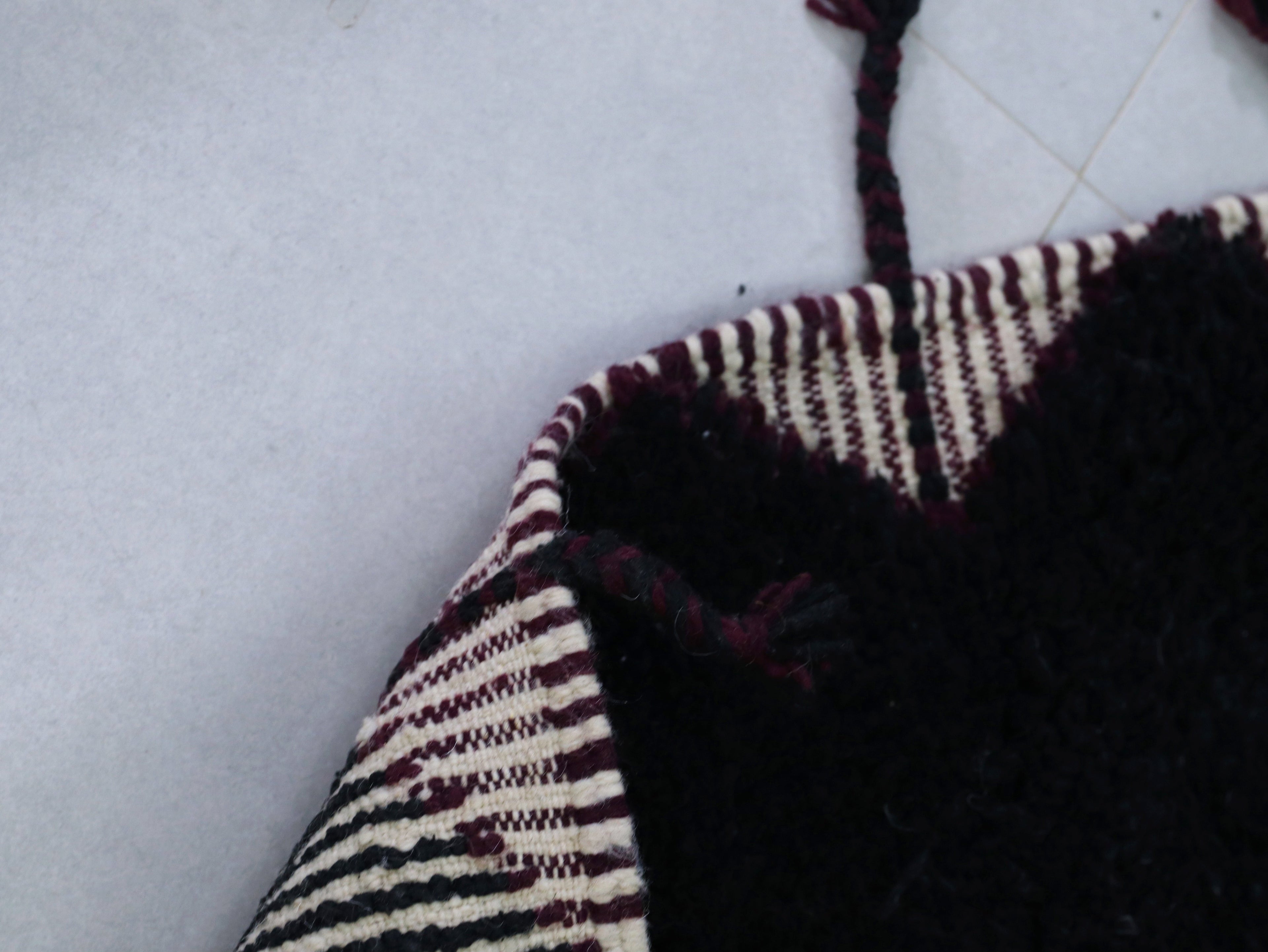 Black Beni Ourain Rug 4x6 - A99