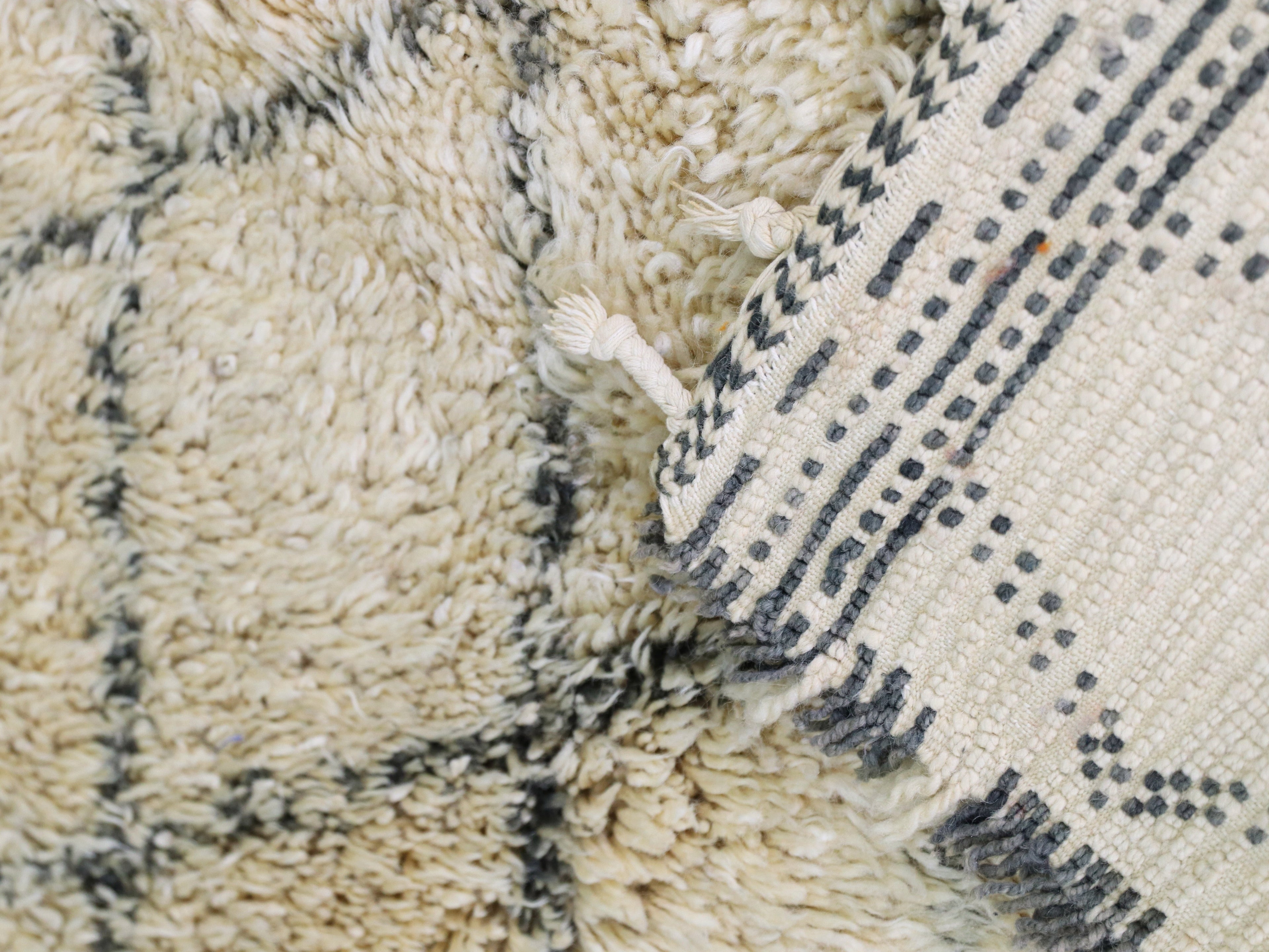 Vintage Beni Ourain Moroccan Rug 6x9- Handcrafted Wool Rug A85