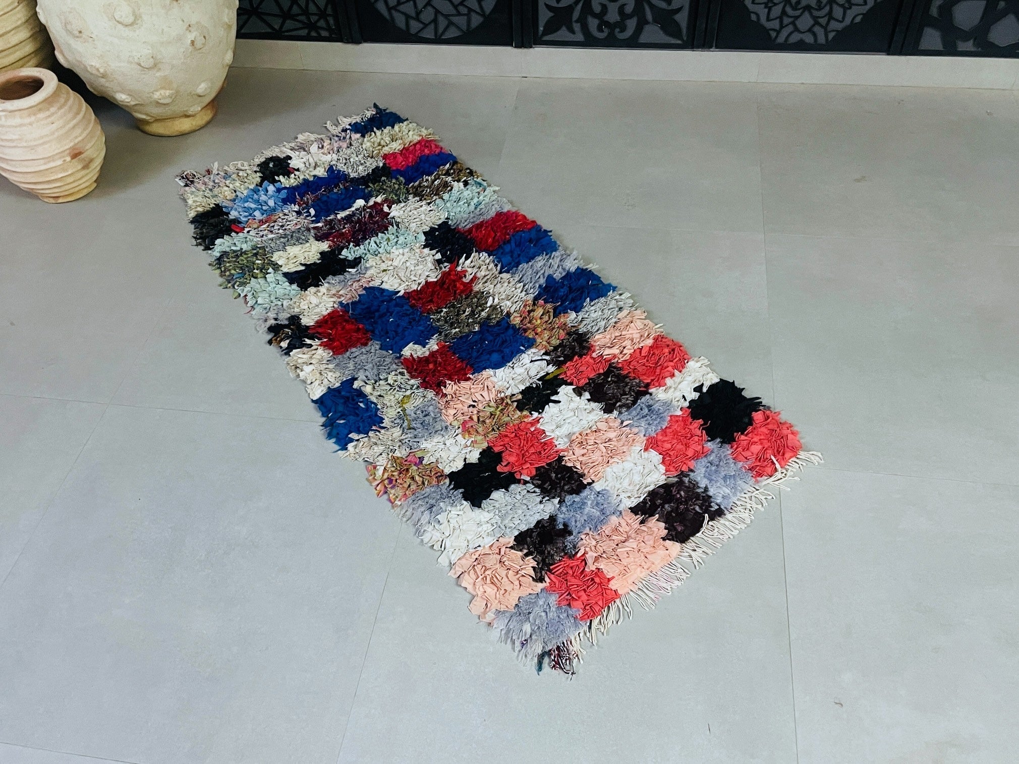 Handmade Moroccan Vintage runner Rug 2x5 ft - BN12