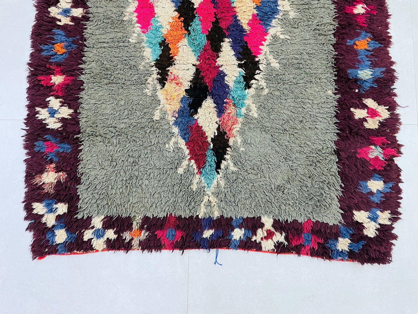 Handmade Moroccan Vintage runner Rug 3x9 ft - D34
