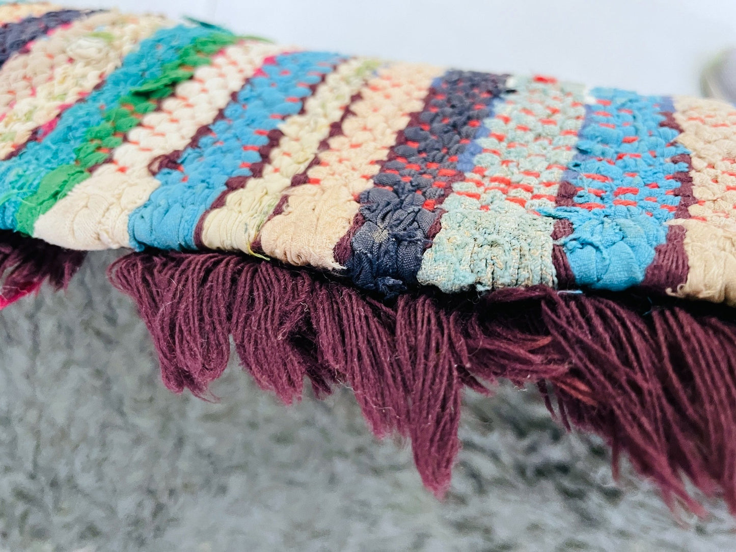 Handmade Moroccan Vintage runner Rug 3x9 ft - D34