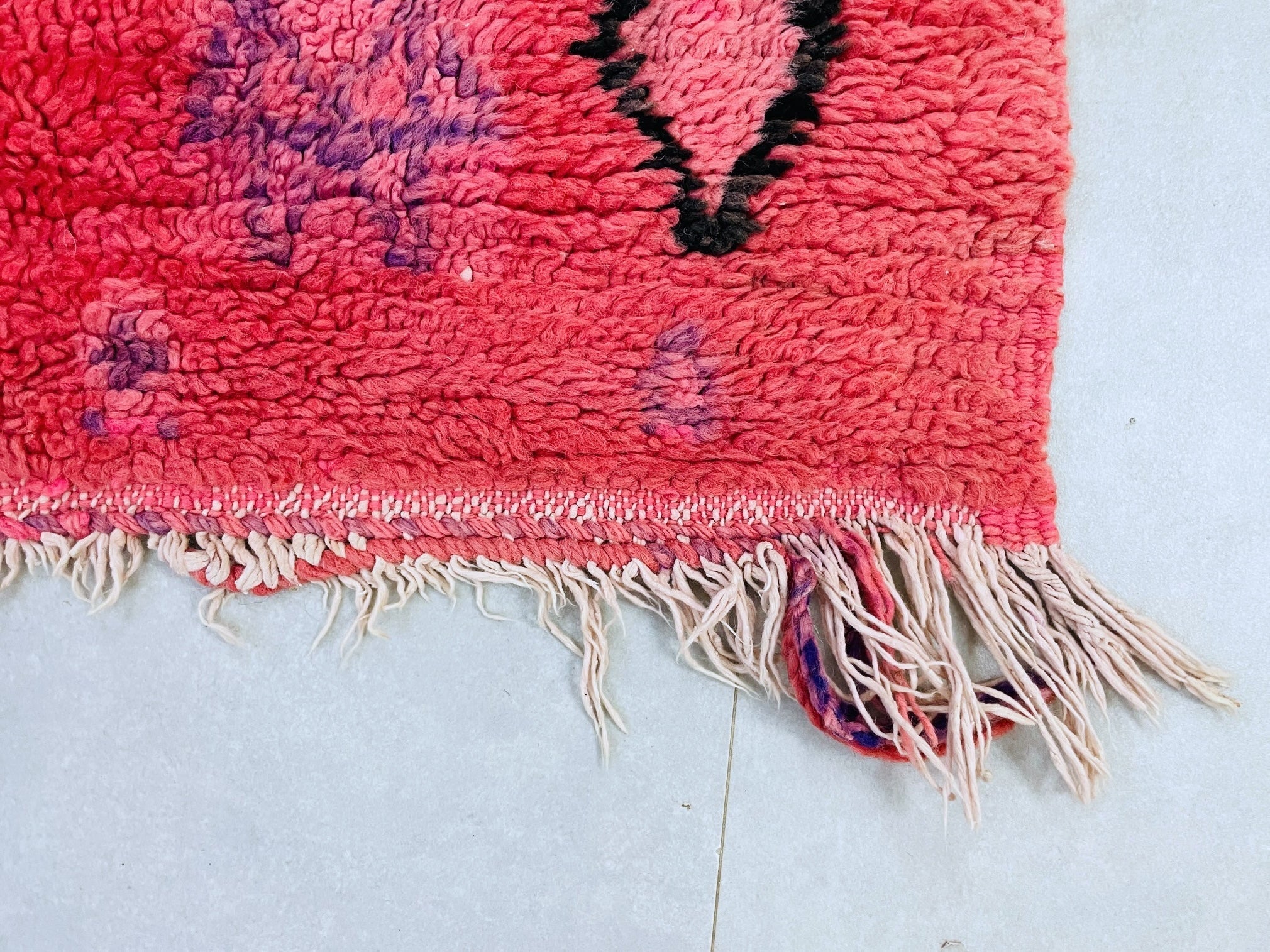 Handmade Moroccan Vintage runner Rug 3x9 ft - TB1