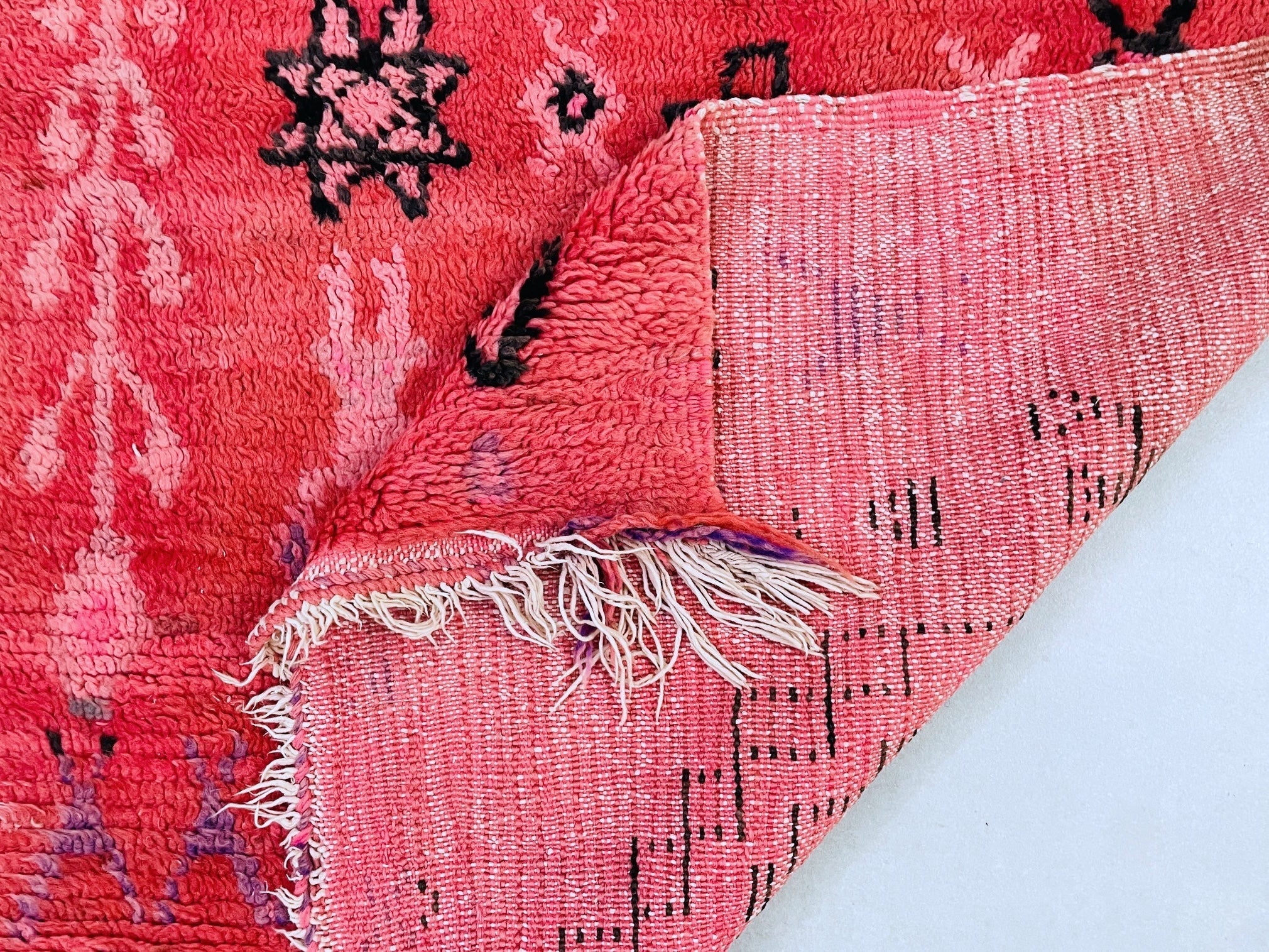 Handmade Moroccan Vintage runner Rug 3x9 ft - TB1