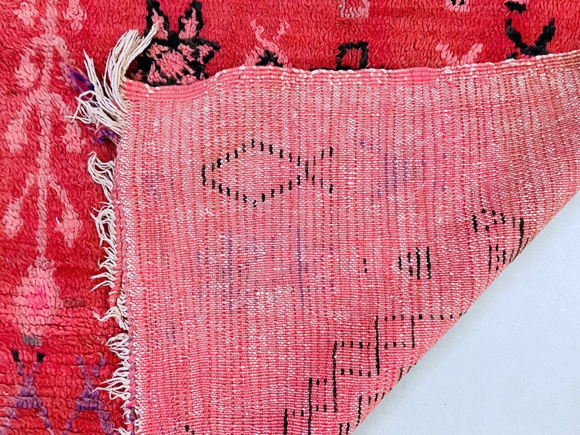 Handmade Moroccan Vintage runner Rug 3x9 ft - TB1