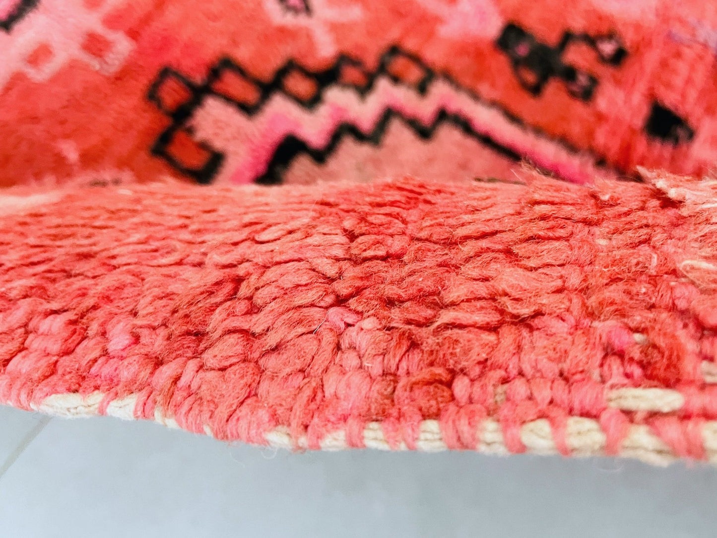 Handmade Moroccan Vintage runner Rug 3x9 ft - TB1