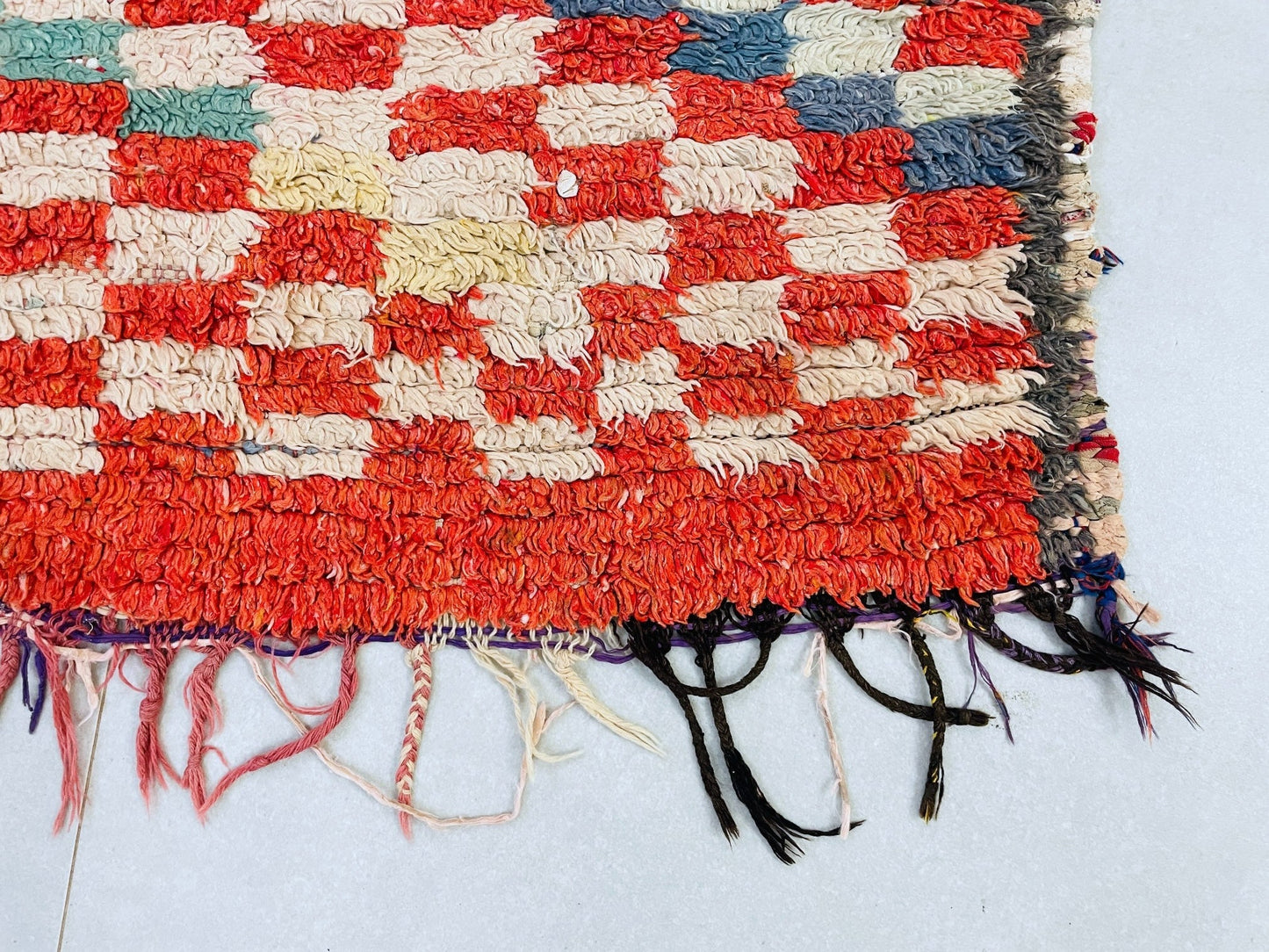 Moroccan Boucherouite Rug 3x6 ft - N7211