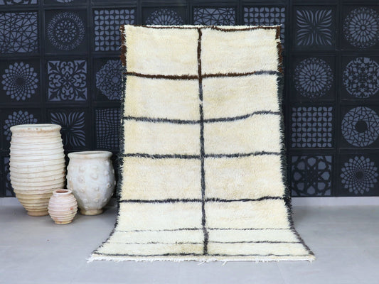 Vintage Moroccan Rug 5x10 – Handwoven Berber Wool Rug – A78
