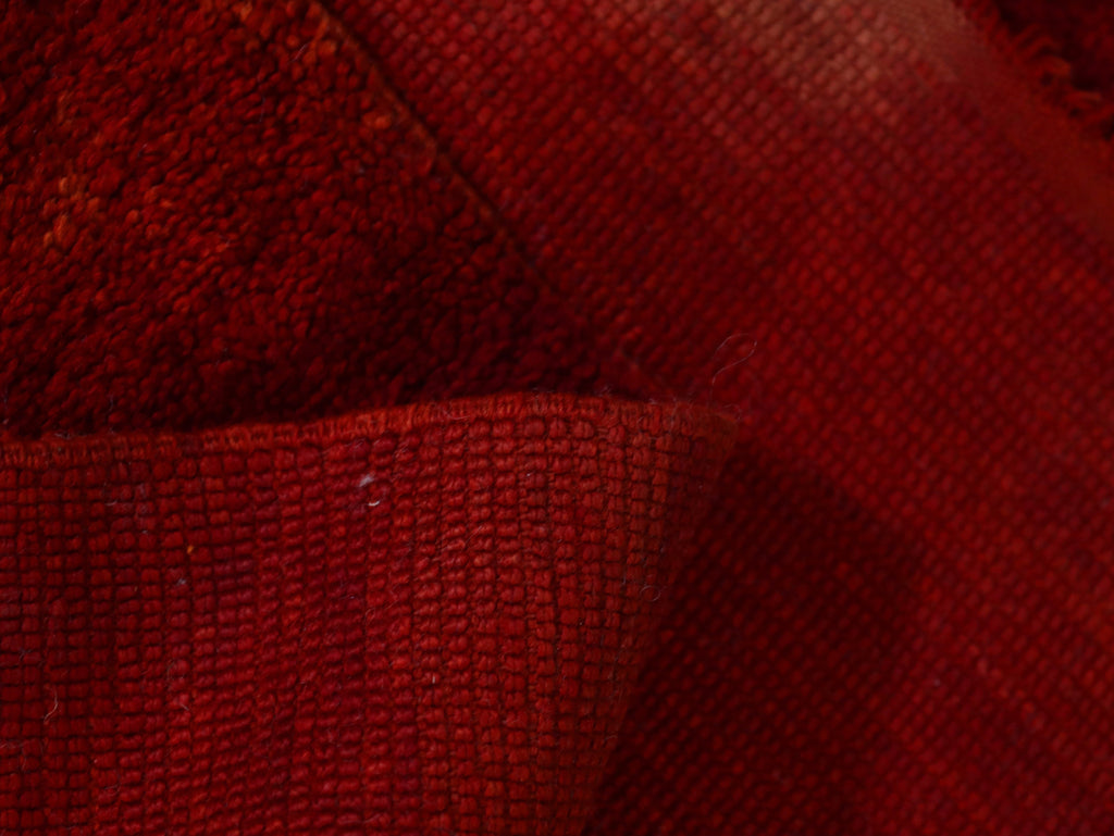 Vintage Moroccan Red Wool Rug - Handmade with Soft Wool 5x8 - C11