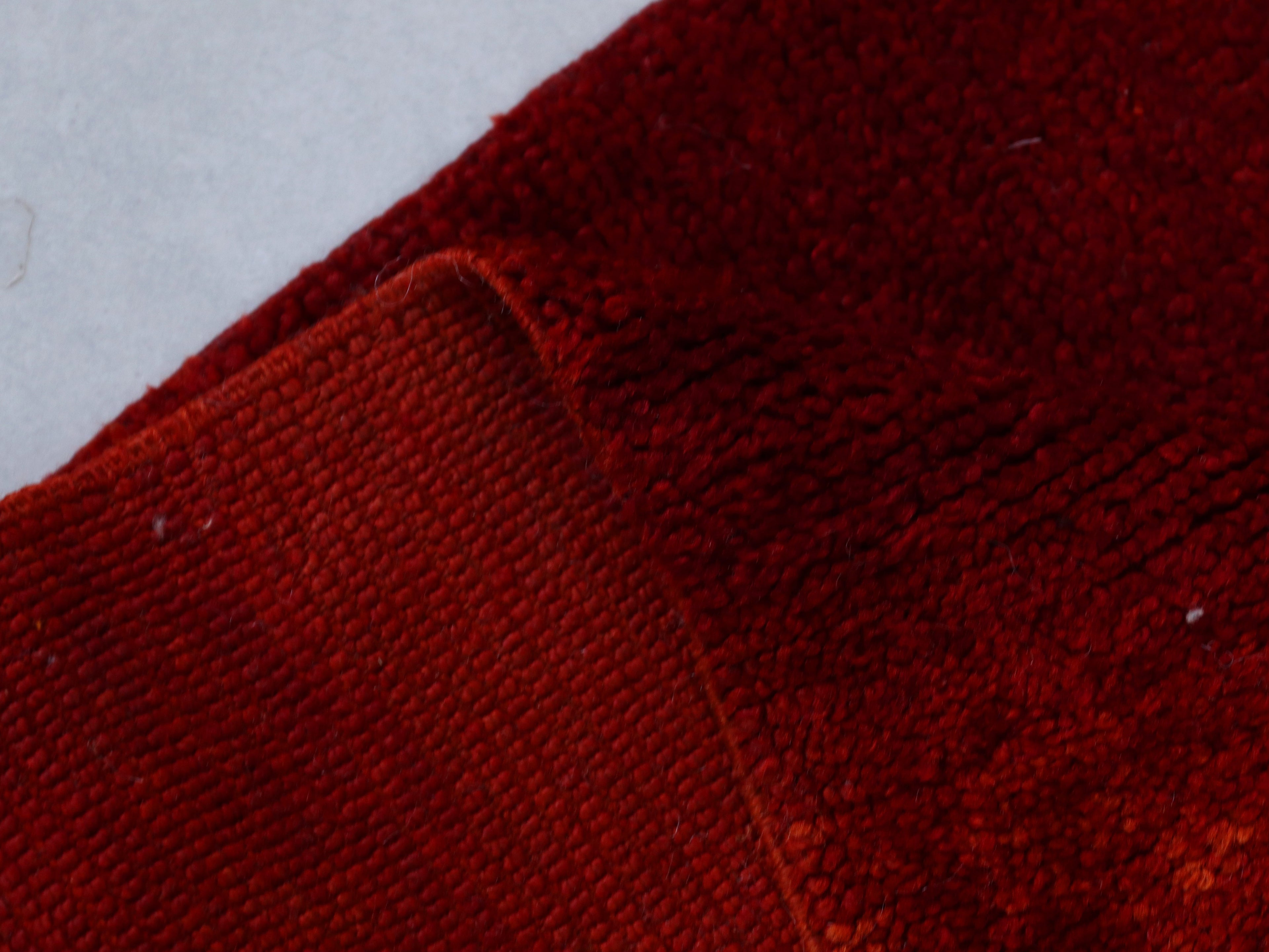 Vintage Moroccan Red Wool Rug - Handmade with Soft Wool 5x8 - C11