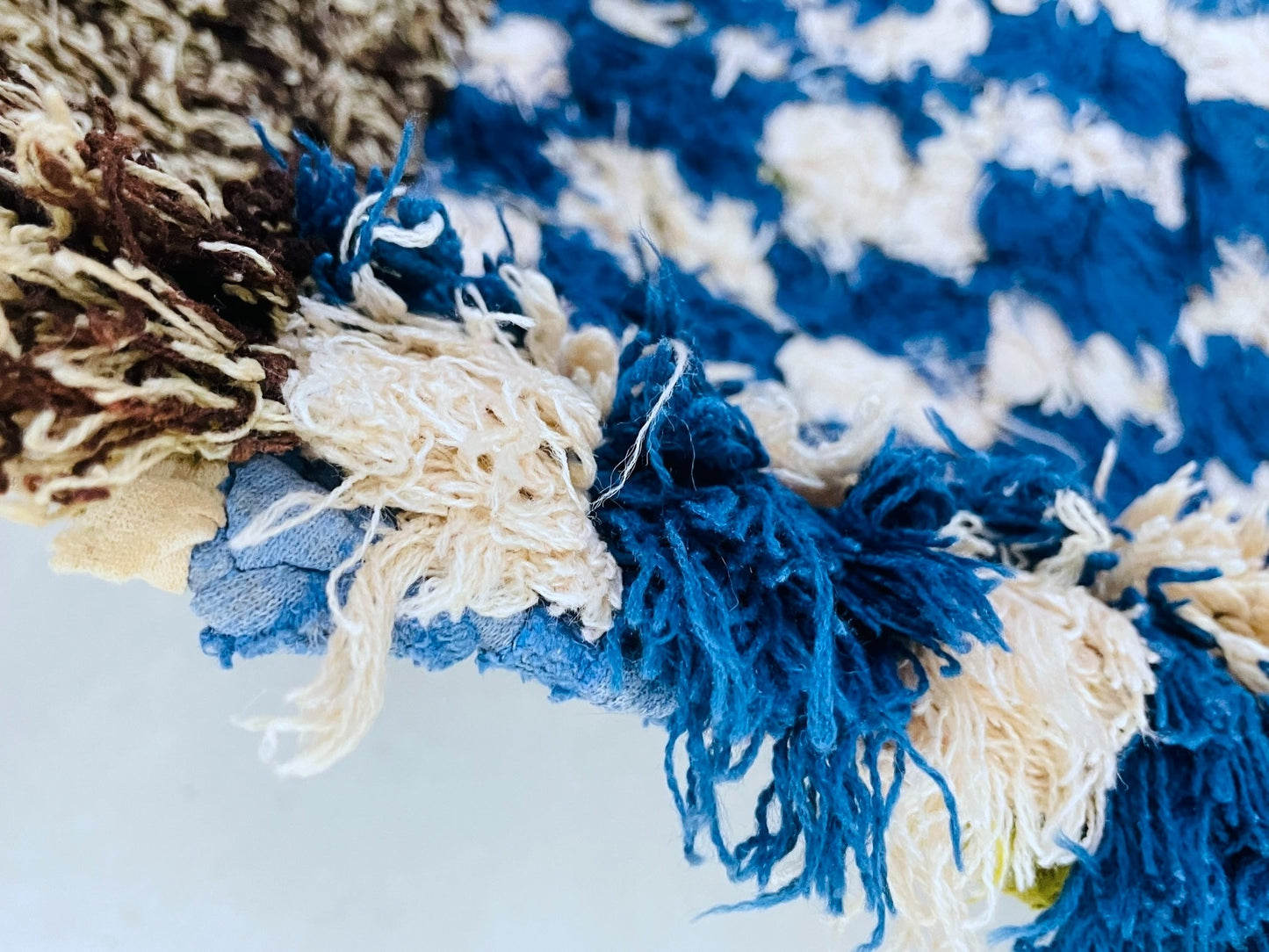 Moroccan Boucherouite Rug 3x7 ft - N7214