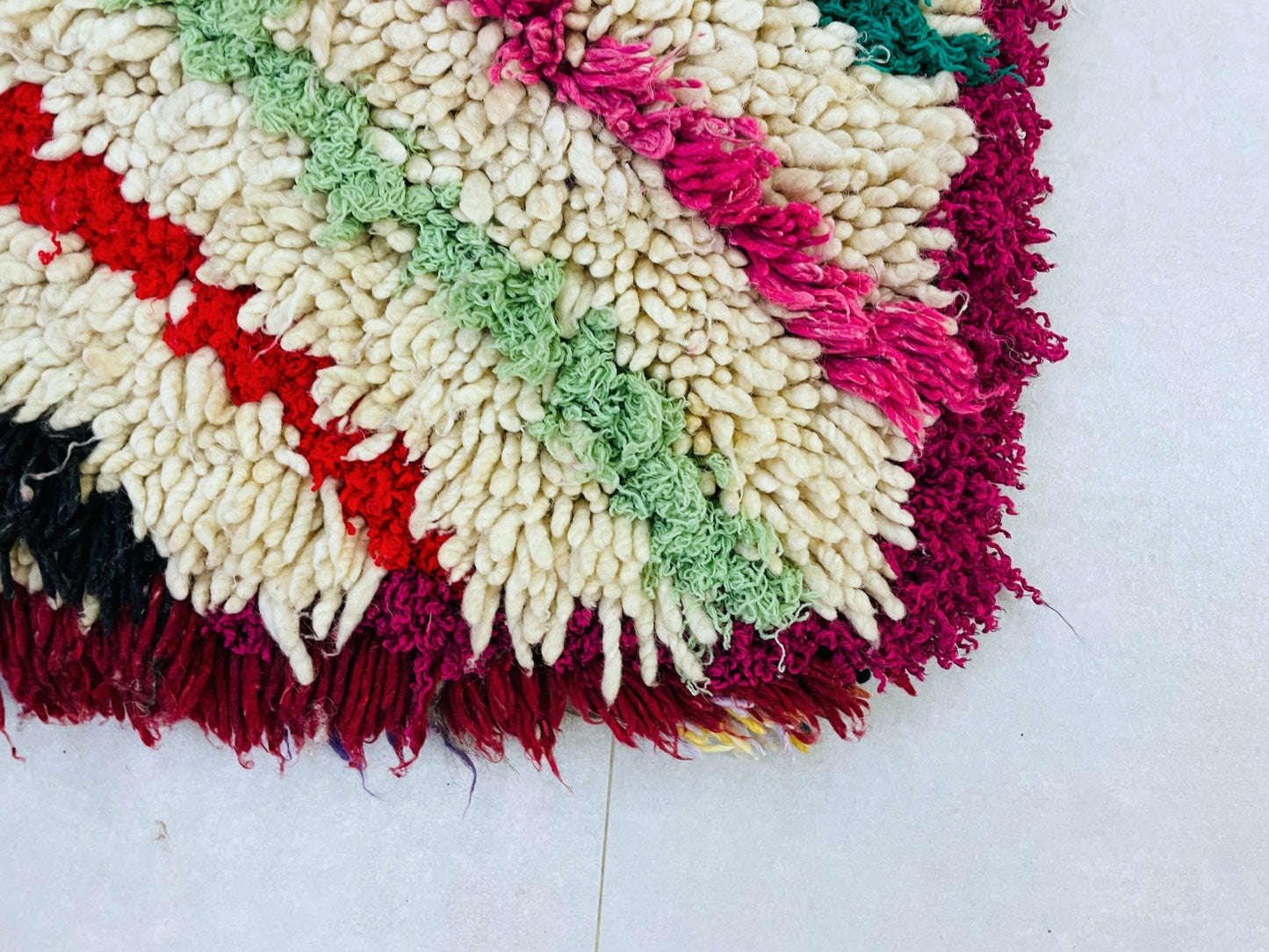 Vintage Moroccan Boucherouite Rug 3x7 - TB3